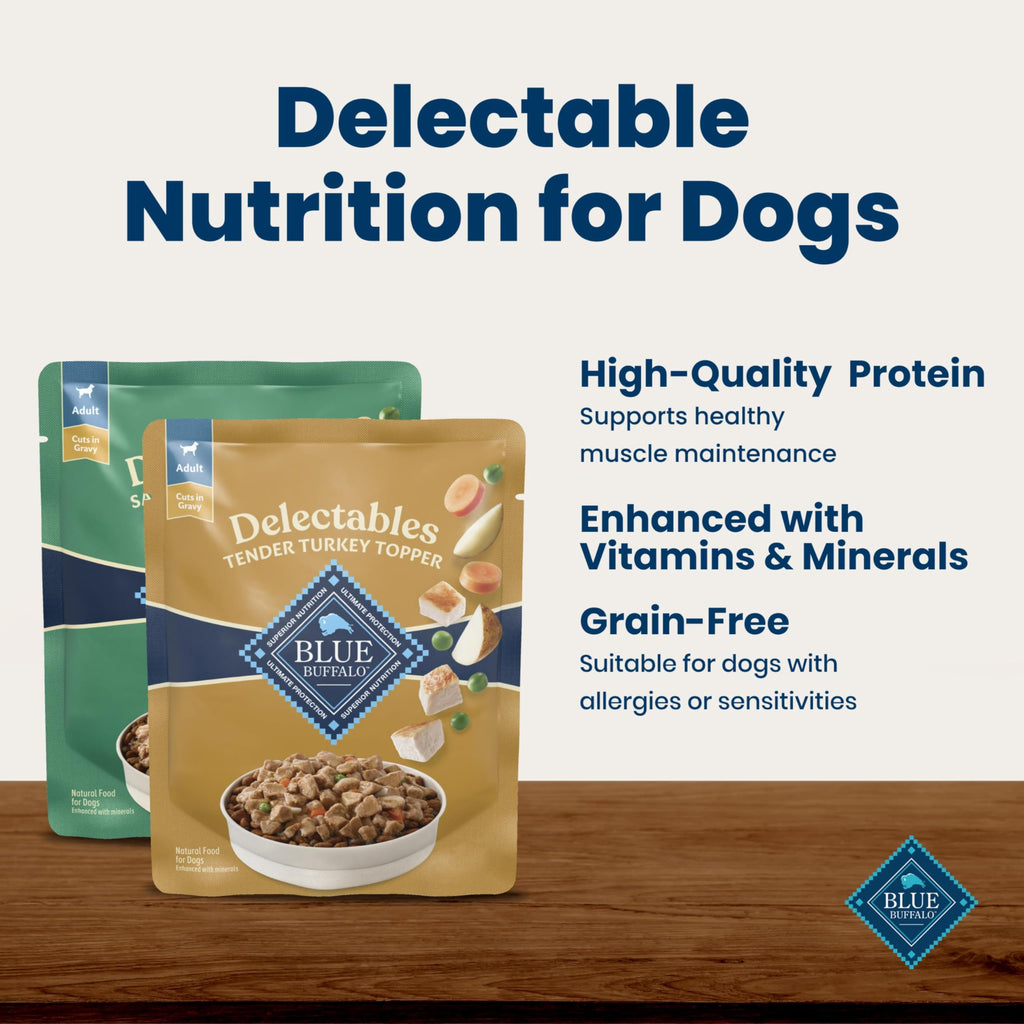 Blue Buffalo Delectables Variety Pack Dog Food Topper, 3 oz, 12 ct