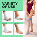 100% Waterproof Adult Cast Covers for Shower Leg, Resuable 28" Long,Easy to wear, Cast shower cover leg,foot bag for showering, post surgery waterproof foot boot covers, Plastic bag to cover leg