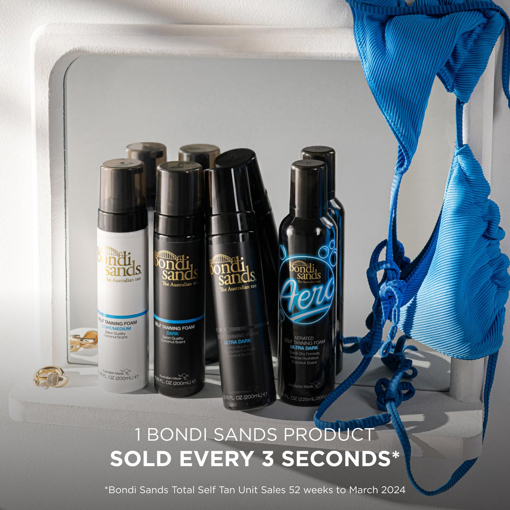 Bondi Sands Dark Self Tanning Foam + Application Mitt | Includes Lightweight Sunless Foam + Reusable Mitt for a Flawless Finish ($30 Value)