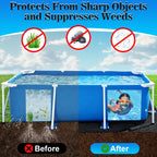 ComfyKit 15x10ft Rectangular Pool Liner Pad for Above Ground Swimming Pools,Thickened Under Pool Mat Padding,Pools Bottom Liner Protector to Prevent Punctures & Extend Liner Life