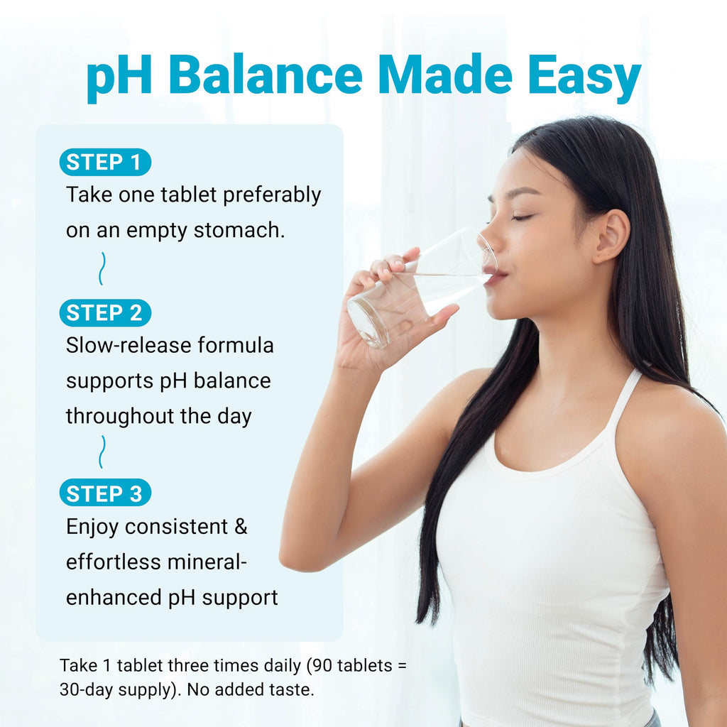 Alkalife pH Balance Tablets, 1 Pack, Alkaline Mineral Support Without the Bottles, Enteric-Coated for Maximum Absorption, Potassium & Sodium Bicarbonate, Immune Support, 90 Tablets (1 Month Supply)