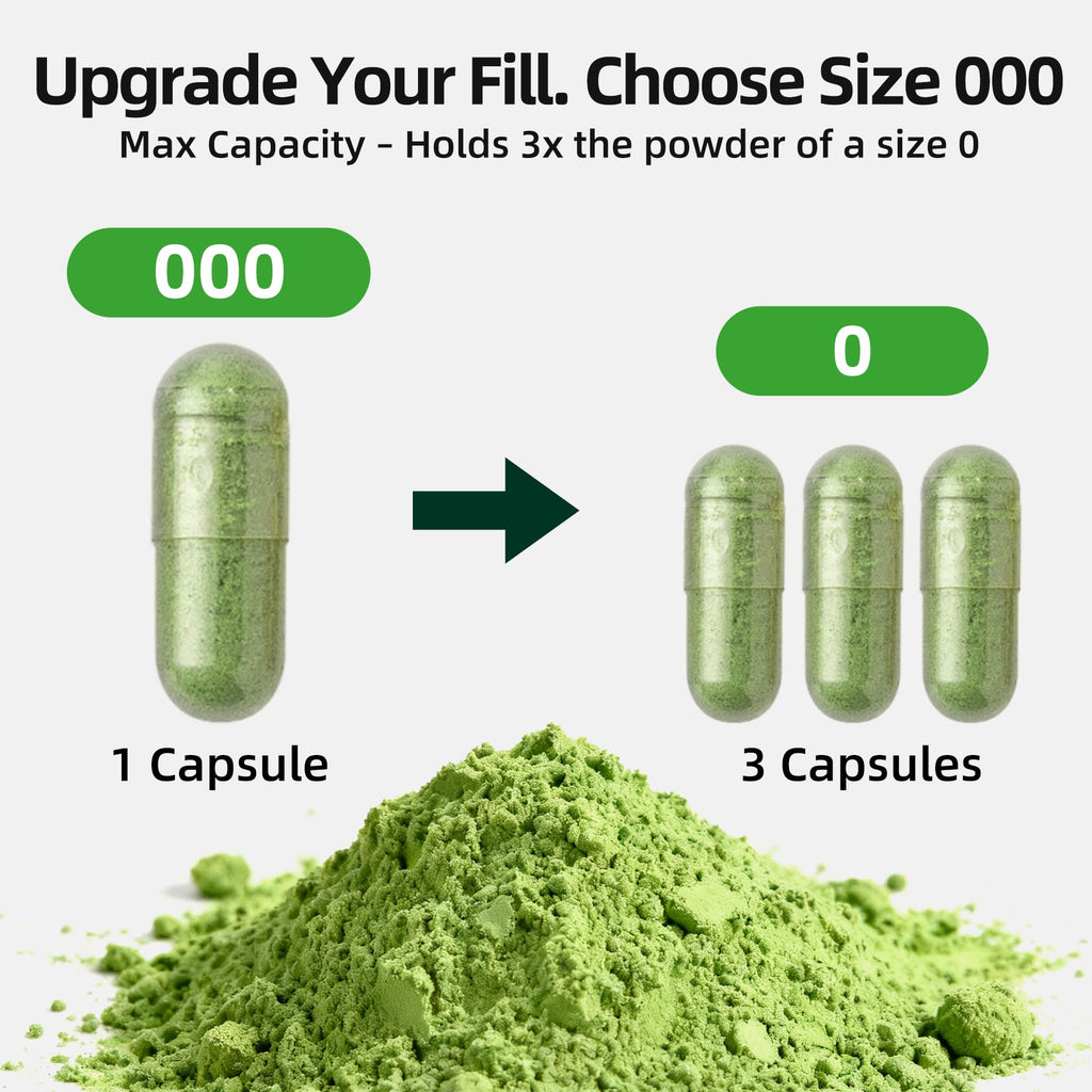 CAPSLogist Empty Capsules 000 Separated, Vegan Pill Capsules Empty 1000 Count, Vegetable Clear Gel Pill Capsule for Fill Your Supplements