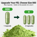 CAPSLogist Empty Capsules 000 Separated, Vegan Pill Capsules Empty 1000 Count, Vegetable Clear Gel Pill Capsule for Fill Your Supplements