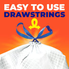 Hefty Ultra Strong 20 Gallon Trash Bags, XL Tall Kitchen Trash Bags 20 Gallon Size, Drawstring Closure, Continuous Odor Control, White, Lavender and Sweet Vanilla Scent, 80 Bags