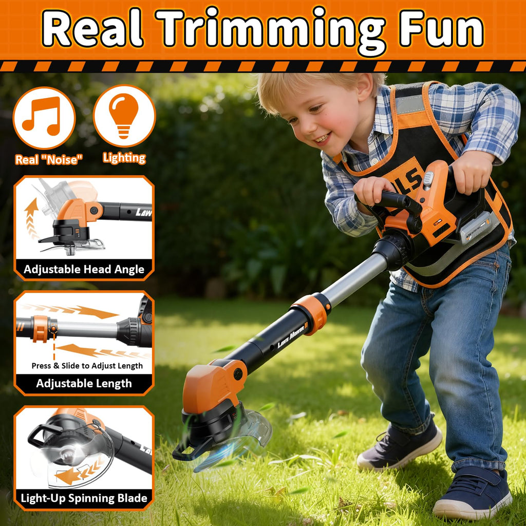 KidBloom Kids Tool Set, 2-in-1 Kids Leaf Blower & Kids Weed Wacker Toy