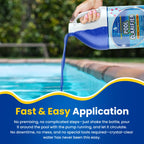 Pool Clarifier & Water Flocculant – Super Concentrated Floc for Cloudy Above Ground & Inground Swimming Pools – 64 oz – Chlorine, Saltwater, Chemicals Compatible – 1 oz Treats 5,000 Gallons