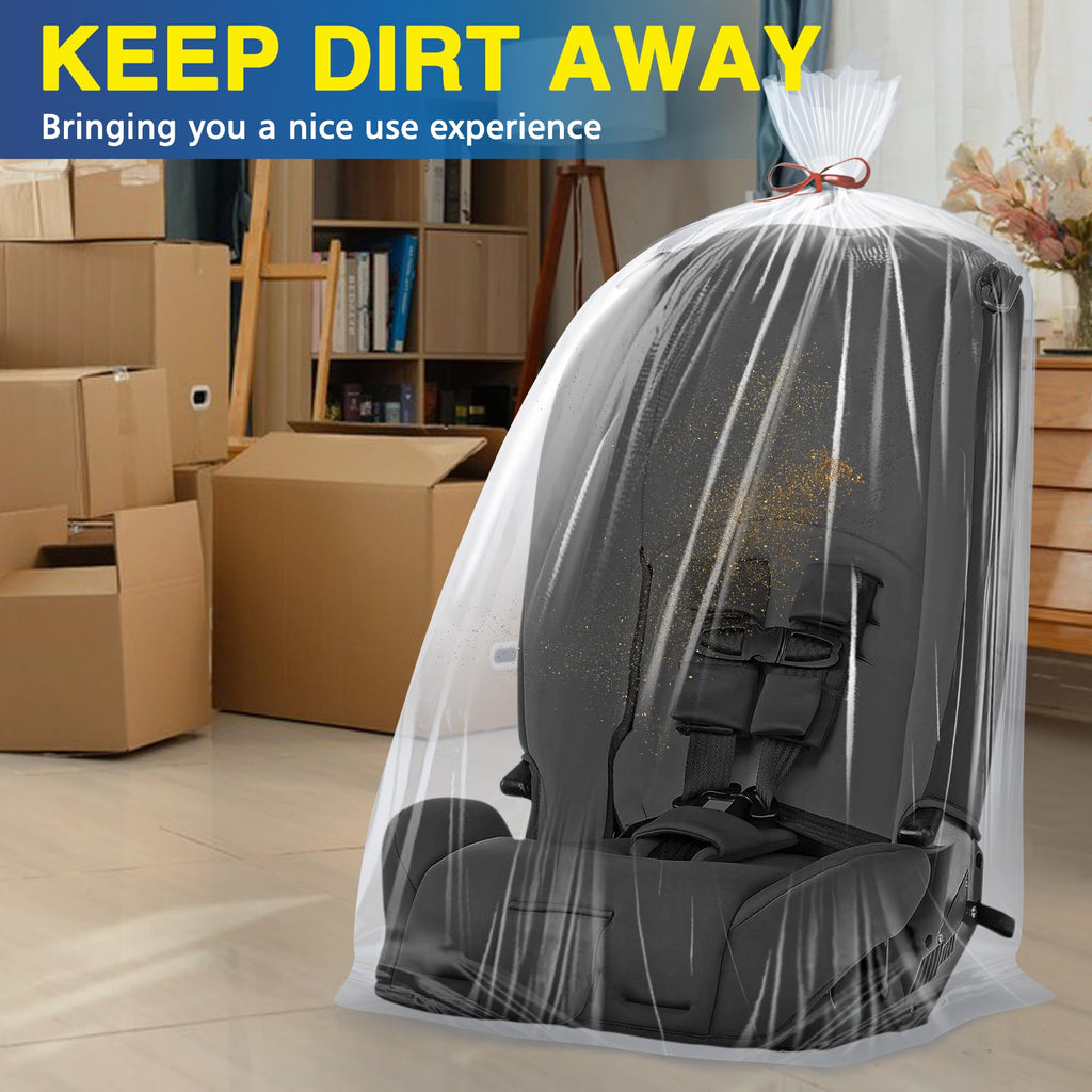 5 Pack 40” x 58” Extra Large Clear Plastic Storage Bags for Luggage Cover