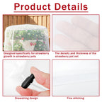 Warmfarm 2 Pcs Vertical Plant Pot Insect Netting,5-Tier Stackable Planter Garden Net Cover for Strawberry, Planter Pot Protection Mesh with Drawstring for Strawberry Herb Vegetable Flower Fruit