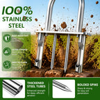 Bigwish Manual Lawn Core Aerator Tool, Stainless Steel Plug Aerator