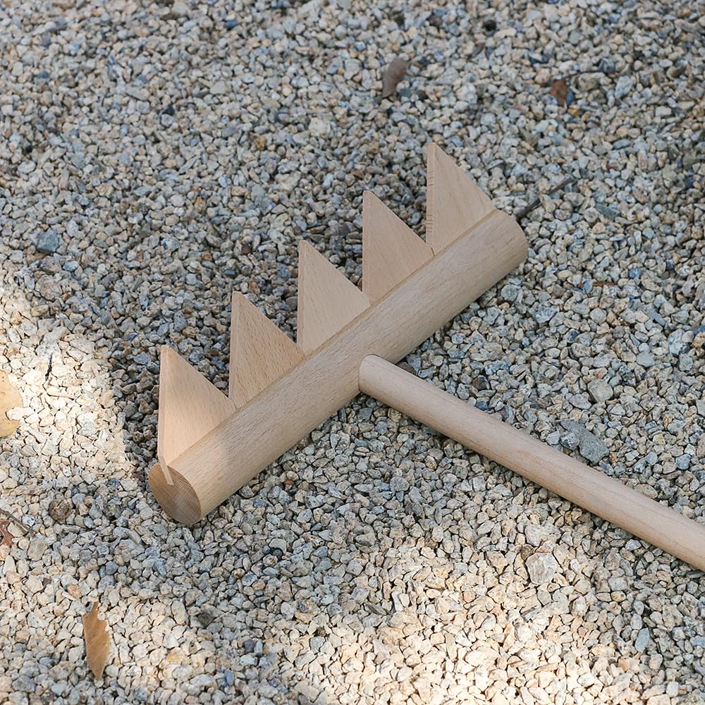 Outdoor Zen Garden Rake Large Japanese Rock Sand Garden Rake Tool