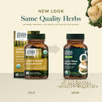 Gaia Herbs Lion's Mane Mushroom - Brain & Nerve Health Support* - 40 Vegan Capsules (40 Servings)