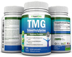 TMG Trimethylglycine Supplement - 1000mg - 180 Capsules - Premium Pure Betaine Anhydrous - Supports Normal Homocysteine & Blood Pressure Levels - Promotes Methylation Processes - Non-GMO Formula