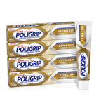 Super Poligrip Extra Care Denture Adhesive Cream, Zinc Free Denture Cream - 2.2 Ounce (Pack of 4)