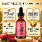 Natural Home Cures Prickly Pear Drops with Vitamin B12, Nopal Cactus Fruit Concentrate, Liquid Supplement with Betalains & Plant Nutrients, 2 Bottles, 120 Total Servings, 2 Fl Oz Each (2)
