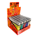 50-Pack Disposable Lighters with Stand and Box – Wholesale Bulk Set for Cigarettes, Candles, Campfires, and Stovetops - Free Additional 5PK with Purchase