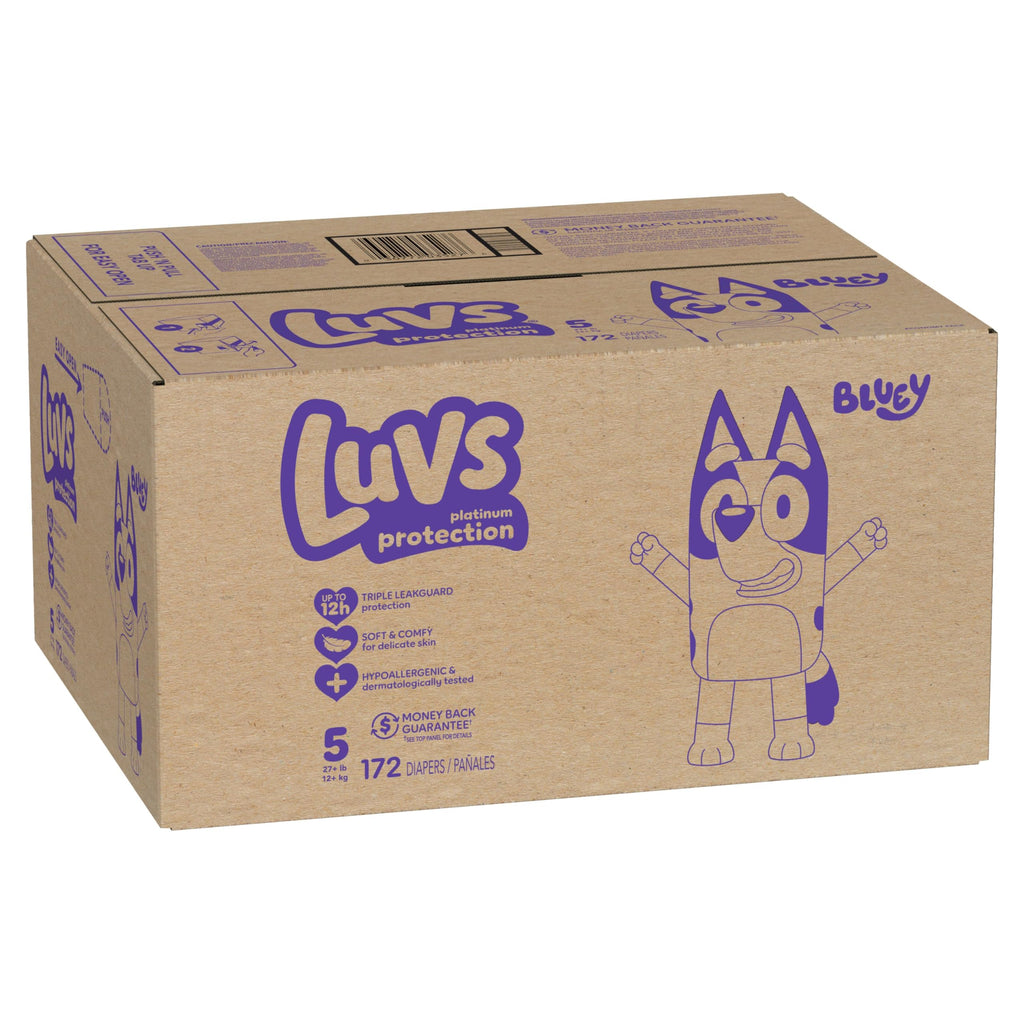 Luvs Platinum Protection Baby Diapers, Size S5 (20-37 lb), 172 Count