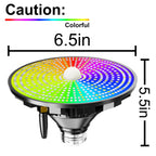 Upgraded LED Pool Light Bulb for Inground Pool, 70W RGBW Color Changing Swimming Pool Lights for Above Ground Pool with Enhanced Remote, E26 Base Pool Led lights Inground, Dimmable, Black/Blue