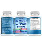 NEW AGE 8 in 1 Immune Support Booster Supplement with Echinacea, Vitamin C and Zinc 50mg, Vitamin D 5000 IU, Turmeric Curcumin & Ginger, B6, Elderberry 120 Count (Pack of 2)