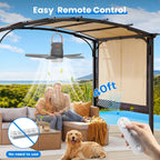 20" Portable Ceiling Fan with Light & Remote,20400mAh Battery Operated Outdoor Ceiling Gazebo Fan for Patios/Canopy/Cruise,Rechargeable Battery Powered Fan,Hangable Camping Light Fan,Camping Essential