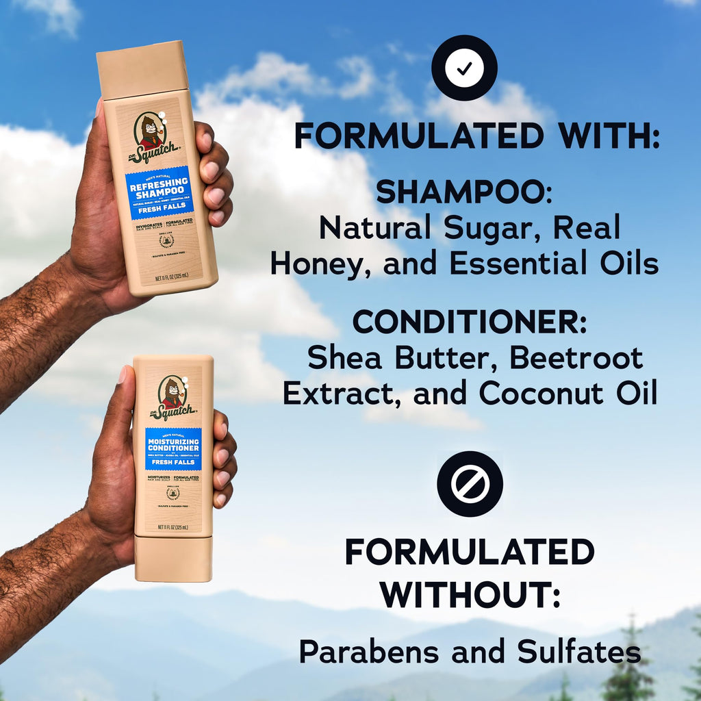 Dr. Squatch Men's Natural Shampoo and Conditioner Set (11 fl oz, 2-Pack)