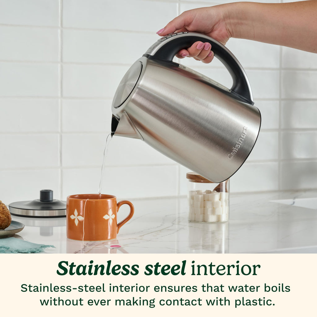 Cuisinart 1.7 L. Programmable Electric Kettle, Tea Kettle, CPK-17P1