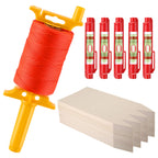 Gulfmew 20 Pc 12" Wooden Garden Stake, 1 Pc Mason Line String with Handle