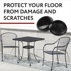 IMPRESA 32 Pack of 1.5 Patio Furniture Glides/Feet/Caps for Wrought Iron Outdoor Furniture “ Protect Your Floor Surfaces from Scratches, Replacement for Eight Chairs