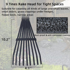 KLDOLLAR Garden Rake for Leaves, 48" Metal Leaf Rake with Soft Foam Grip
