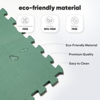 Home Gym Mat, Puzzle Exercise Mat, EVA Interlocking Foam Floor Tiles for Home Workout Equipment and Kids' Play Areas - Blue, 24 in x 24 in x ½ in - (Green, 12 Pack (48 SQ FT))
