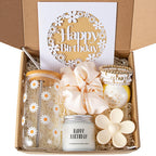 JTEWB Birthday Gifts For Women, Teen Girl, Her, Happy Birthday Gift Box For Girl, Women, Sister, Daughter, Friends, Cute Daisy Aesthetic Glass Cups Gift Set 7pcs