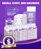 5X Cleaning Power Mop Refills for Swiffer Power Mop, 500+ Strips Multi-Surface PowerMop Refill Pads, 24 Count Disposable Powermop Wood Mops, Replacement Mopping Pad for Floor Cleaning