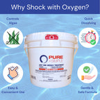 Pure + Simple | All-in-One Weekly Pool Treatment | Controls Algae & Clarifier for Swimming Pools with Copper-Based Formula | Ideal for Above Ground and Inground Use - 25 lbs