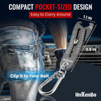 UNKENBO® Gen2 Bolt Size Finder Tool Keychain - Gauge Bolts & Nuts Head SAE 5/32 to 1" & Metric 4 to 25mm, Wrench & Socket Size Finder, Nut & Bolt Fastener Measuring Tool Gifts for Men (Galaxy Silver)