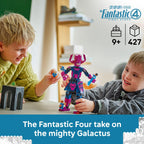 LEGO Marvel Fantastic Four vs. Galactus Construction Figure - Super Hero Building Toy - 4 Minifigures, Including The Thing, Invisible Woman and Human Torch - Gift for Kids, Boys and Girls, 9+ 76316