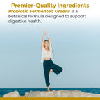 Premier Research Labs Probiotic Fermented Greens - Super Greens Supplement, Superfood Blend, Organic Vitamins with Probiotic - Daily Greens with Spinach, Chlorella, & More - 150 Powder Filled Capsules
