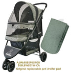 ROODO Pet Stroller Mat for Dogs, Cushion Inner Pad, Exclusive Use, Original, Replaceable, Easy to Clean, Set of 3 pc (Cationic Ash)