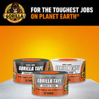 GORILLA Tough & Wide Heavy Duty Duct Tape, Silver, 2.88" x 25 yd, 1-Pack