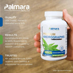Palmara Health Premium Andrographis Paniculata Extract 1,200mg with 100mg Andrographolides Vegan Capsules for Immune & Digestive Support, Non-GMO, Gluten Free, Herbal Dietary Supplement