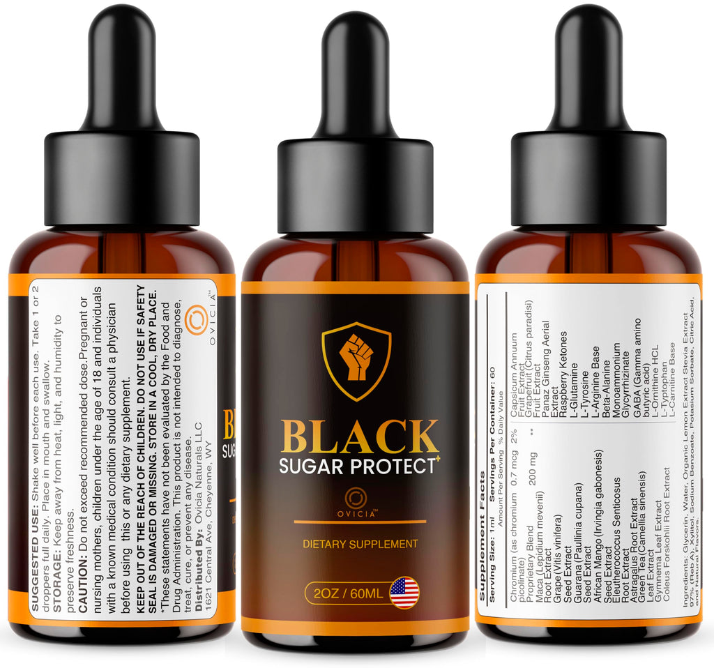 (3 Pack) Black Sugar Protect Drops - BlackSugar Protect Premium Liquid Drops All Natural Advanced Formula, BlackSugarProtect Support Vitamins for Overall Health & Wellness, 3 Bottles for 3 Months
