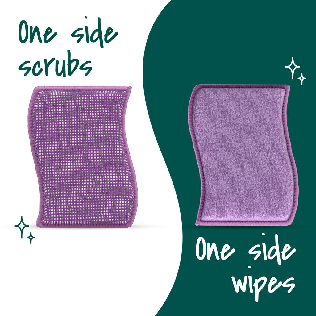 Scotch-Brite Stay Clean Scrubber Pads, Non-Scratch Dish Sponges for Kitchen Cleaning, 12 Count, Rinses Clean, Odor-Resistant, Safe on Non-Stick Cookware, Pots, Pans, and Glassware