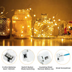 btfarm 30 Pack Fairy Lights Battery Operated Twinkle Lights with 3 Modes