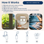 Truly Free Natural Glass Cleaner - Removes Dirt & Debris for Sparkling Clean Windows & Glass Surfaces at Home, Office & Garage, Includes: 1 Refillable Empty Bottle (16oz) & 2 Refills (3oz ea)