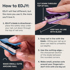 EDJY Fingernail Cutter Nail Cutter Stainless Steel EDJY Blue