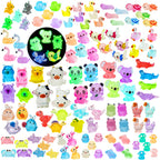 Meediock 150 Pcs Mini Resin Animals Variety Pack Tiny Animals Miniature Figures Luminous Figurines for Dollhouse Micro Landscape Aquarium Potted Fairy Garden DIY Decor