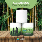 Gaias Premium and Soft Organic Bamboo Toilet Paper | 24 Mega Rolls, 3 Ply, 370 Sheets | FSC Certified, PFAS & BPA Free, Eco-Friendly, Sustainable Tissue - Plastic Free, Septic Safe, Vegan