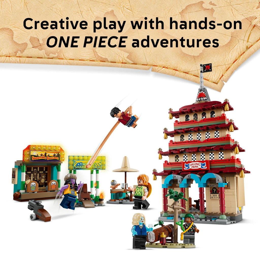 LEGO ONE PIECE Battle at Arlong Park Building Blocks - Pretend Play Building Toy for Boys & Girls, Ages 9+ - 5 Straw Hat Pirates Toy Figures & Playset for Anime Fans - Gift Idea for Birthdays - 75638