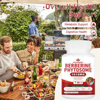 Spliferkou 7-in-1 Berberine Phytosome with Ceylon Cinnamon, Berberine Complex Supports Metabolic, Liver Function and Immune System, Non-GMO - 60 Capsules