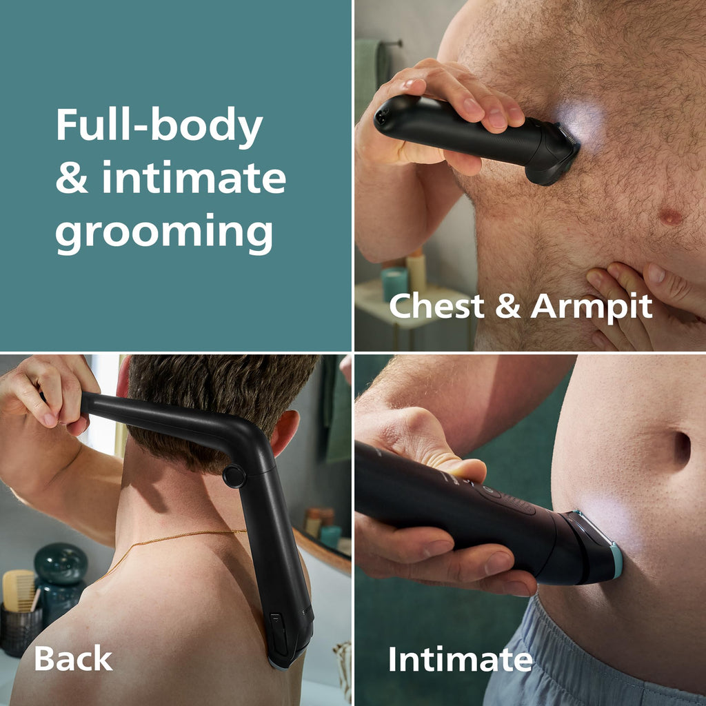 Philips Norelco Body Groomer 7000, Body & Balls, Dual Head Trimmer & Shaver