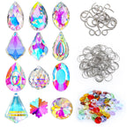 164 Pcs Sun Catchers Kit for Adults, Crystals Chandelier Prism Replacement