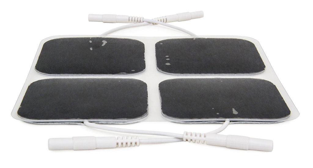 reserv 2" x 2" Premium Re-Usable Self Adhesive Electrode Pads for TENS/EMS Unit, Fabric Backed Pads with Premium Gel (Latex Free) (1 Pack (40 electrodes)